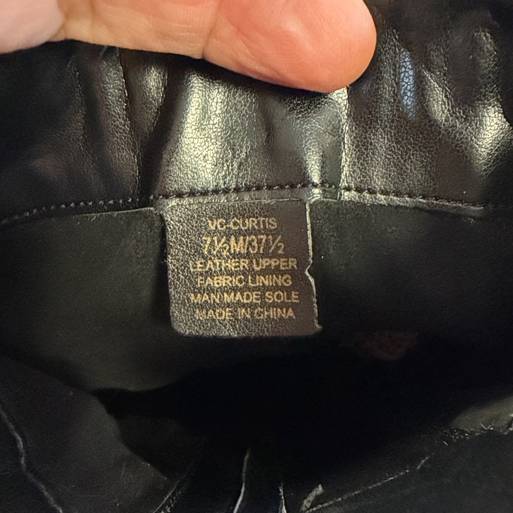 NWOT Vince Camuto Black Heeled Leather Boots with Buckle - Picture 9 of 9
